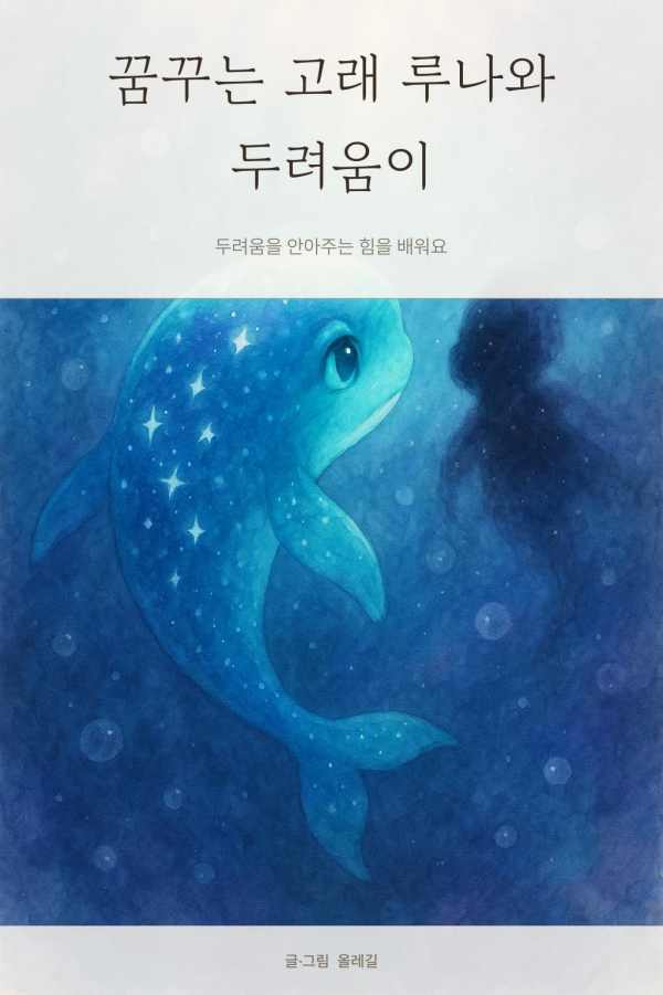 꿈꾸는 고래 루나와 두려움이 표지 그림