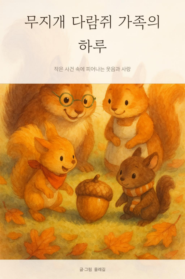 무지개 다람쥐 가족의 하루 표지 그림